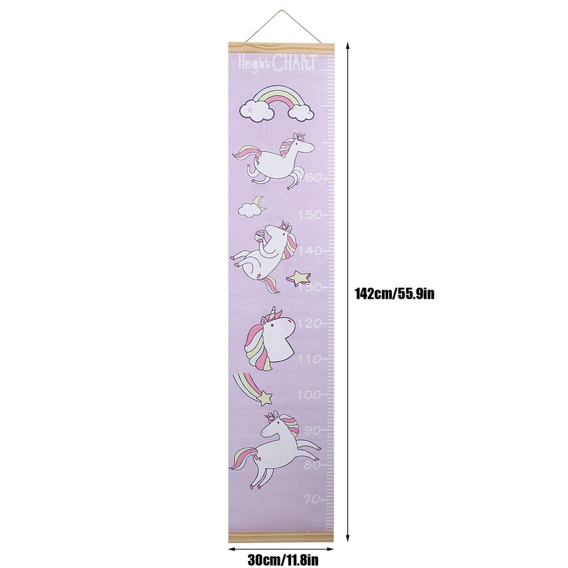 Kid's Growth Chart Removable Hanging Wall Decor Height Measuring Ruler