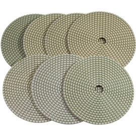 Stadea PPD114N 6" Dry Diamond Polishing Pads for Concrete Travertine Marble Terrazzo Floor Edges Countertop Polishing - Grit 200, Series Super C
