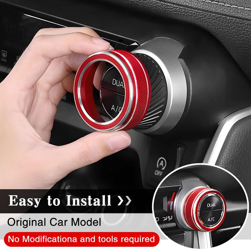 Ruautumn for Toyota RAV4 2019-2025 Accessories, Auto AC Climate Control