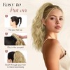 SOFEIYAN Ponytail Extension, 16 inch Claw Clip Ponytail Extension Wavy