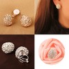 Pave Soft Clip On Earrings for Women, Rubber