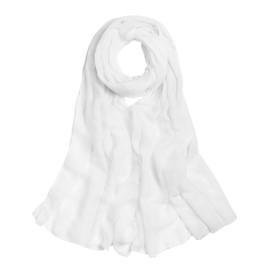 QIUTIMIY Cotton Scarf for Women Fashion Solid Color Hijab Scarves Lightweight Shawl Summer Fall Winter African Hair Wraps(Scarf Creamy)