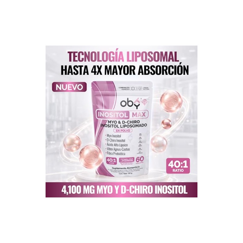 Inositol Max Liposomal Myo Chiro Ácido Alfa Lipoico Vitex Prebioticos