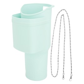 Cup Silicone Boot Sleeve with Pocket Chain Strap Flexible Soft Silicone Water Bottle Carrier for 40oz Cup Green