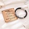 Tarsus Christian Gifts for Men, Leather Mens Cross Bracelet Religious
