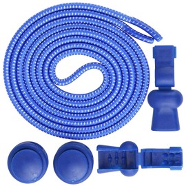 Wealsex Shoelaces, Elastic Shoelaces, No Laces, No Knots, for Sneakers, Sports, Running, Triathlon, Adults, Children, blue, 100