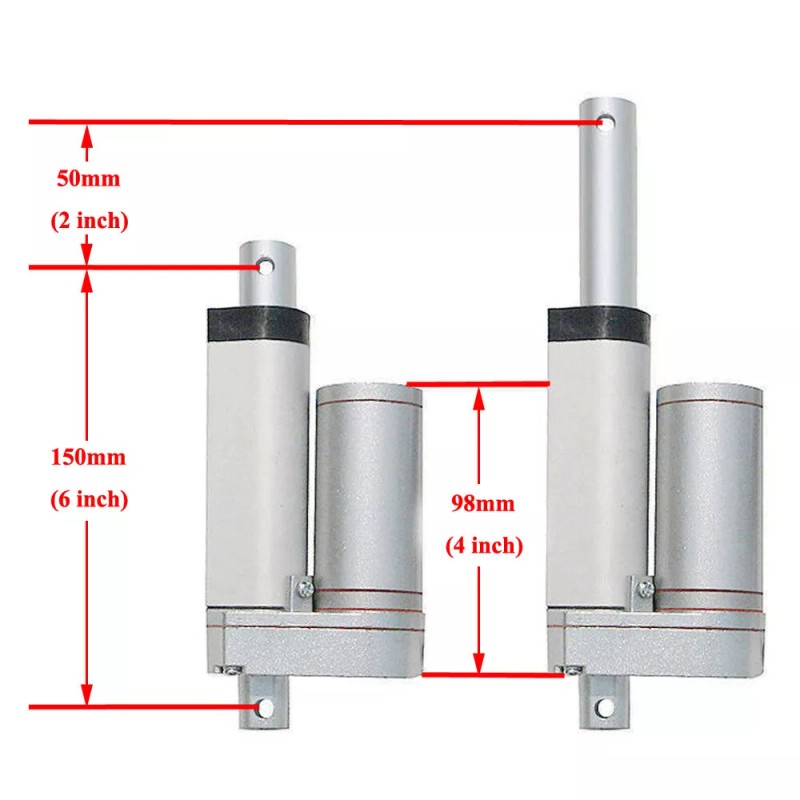 SZMWKJ DC 12V Linear Actuator &Remote Controller 2" Stroke Heavy