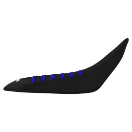 Yamaha Raptor 700 700 R Seat Cover 2006-2024 ALL BLACK w/ BLUE RIBS #193