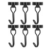 6Pcs Swing Magnetic Hook Set No Drilling Need Decorative Beautiful