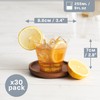 MATANA 30 Clear Hard Plastic Cups, Tumblers with Silver Glitter