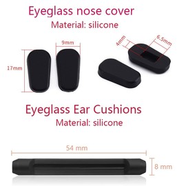 SUKPSY 10 Pairs Silicone Eyeglass Nose Pad Covers,Eyeglasses Ear cushions,Eyeglasses Temple Tips Sleeve Retainer,Anti-Slip Elastic Comfort Glasses Retainers For Sunglasses Eyewear Reading Glasses