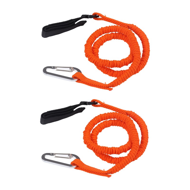 2pcs Kayak Paddle Leashes Stretchable Safety Canoe Paddle Leash Kayak