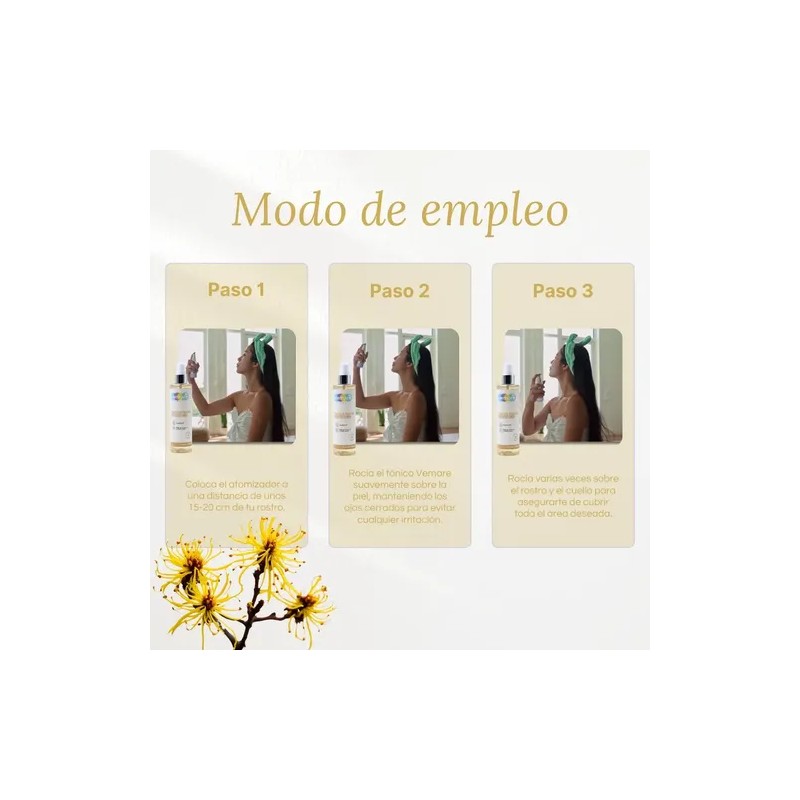 Tónico Facial De Hamamelis Vemare Piel Balanceada 250 Ml