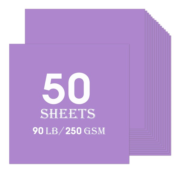 Purple Cardstock 50 sheets, 12” x 12” Cardstock Paper Bulk
