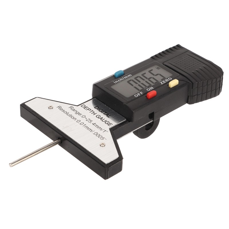 Digital Tyre Tread Depth Gauge Inch mm Conversion 0‑25.4mm Range