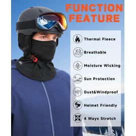 Unning Balaclava Ski Mask Winter Face Mask for Men Women Thermal Full Face Cover for Cold Weather Snowboarding Motorcycle