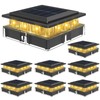 kolpop 4x4 Solar Post Cap Lights Outdoor 8Pack, Deck Post