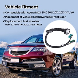 Hodflop 32757-STX-A01 Left Driver Side Front Door Sub Wire Compatible with Acura MDX 2010 2011 2012 2013 3.7L V6, Replace# 32757STXA01 Door Sub-Wire Harness