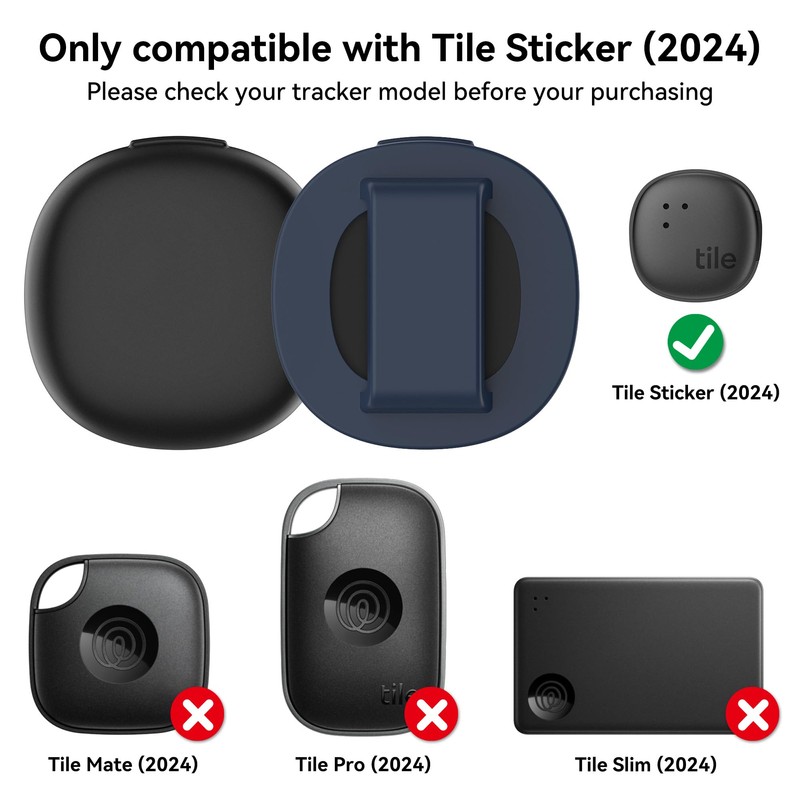 DLENP 2-Pack Waterproof Dustproof Anti-Scratch Silicone Case for Tile Sticker,