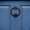XFORT Smithy's Range Black Antique Ring Door Knocker, Traditional Black