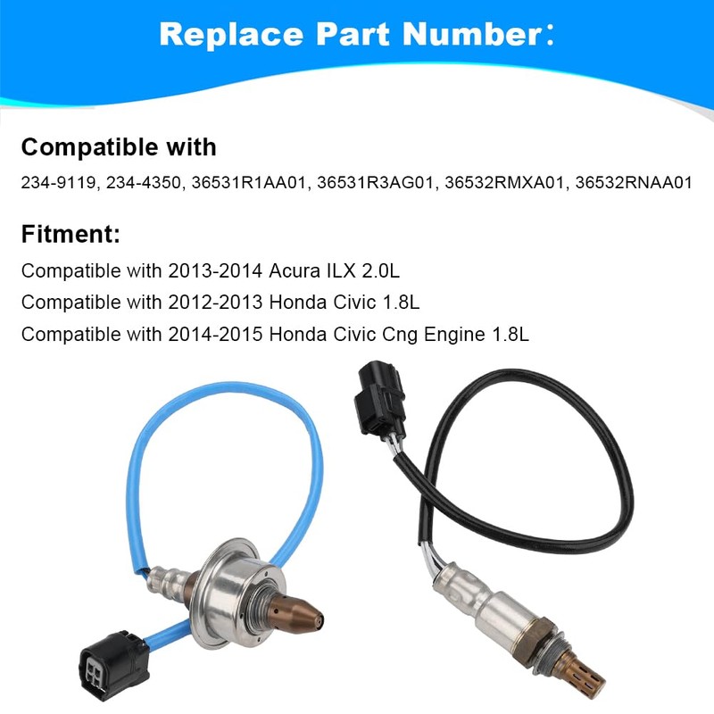 JDMON 2PCS Oxygen O2 Sensor Upstream Downstream Replacement for 2013-2014