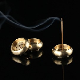 Brass Incense Holder, Incense Stick Holder, Coil Incense Burner, Alloy Cone Ash Catcher for Incense Sticks Home Indoor Outdoor Use