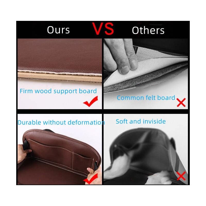 HURESON Car Back Seat Organizer with Trash Can Foldable Table