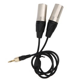 3.5mm Stereo Assist Dual XLR Male Audio Output Cable Connecting Cable Microphone Universal
