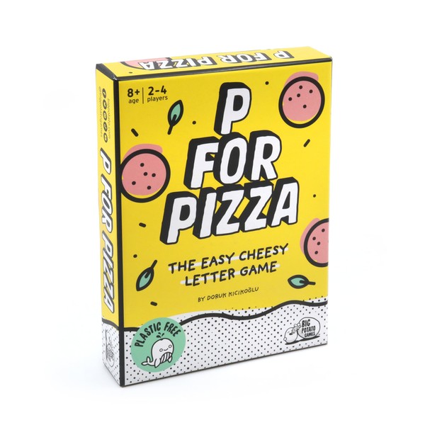 P for Pizza Board Game: Build a Giant Pizza Slice Before Anyone Else Family Word Game Great for Adults and Kids