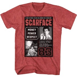 DressCode Scarface - Mens Another Name T-Shirt, Size: XXX-Large, Color: Red Heather