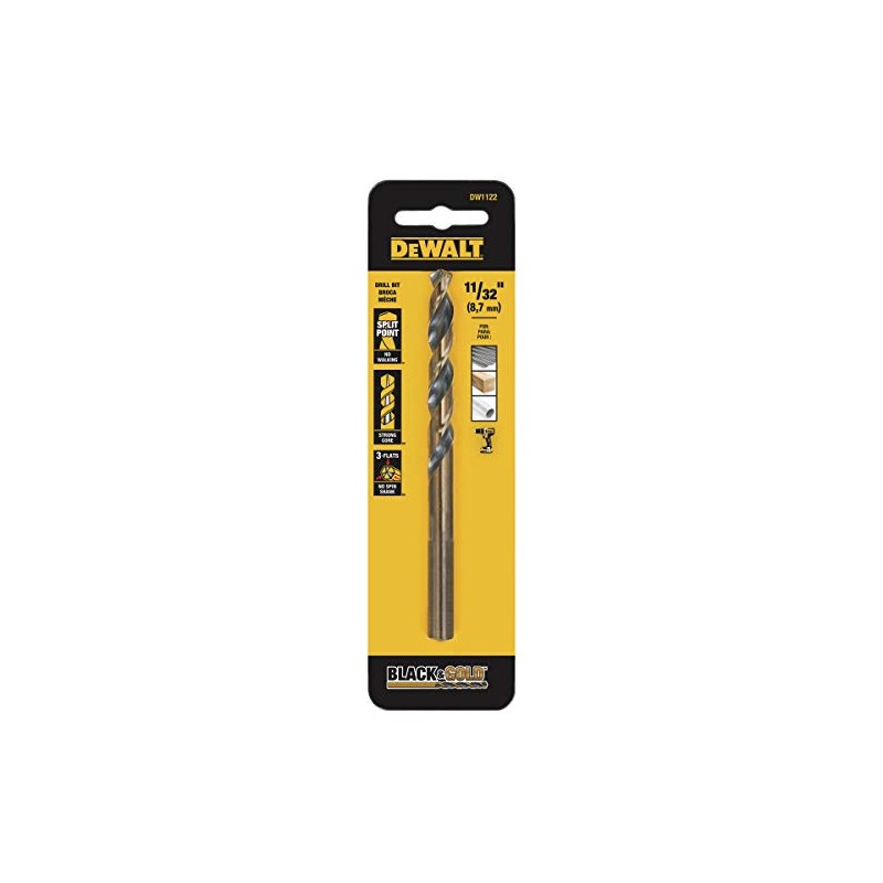 DEWALT DW1122 11/32" Oxide Drill Bit,, Black