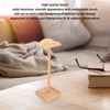 Wooden Headphone Holder Beech Headset Stand Desktop Display Shelf for