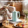 Tuehakny Small Electric Kettle 0.8L, 600W, 304 Stainless Steel Inner,