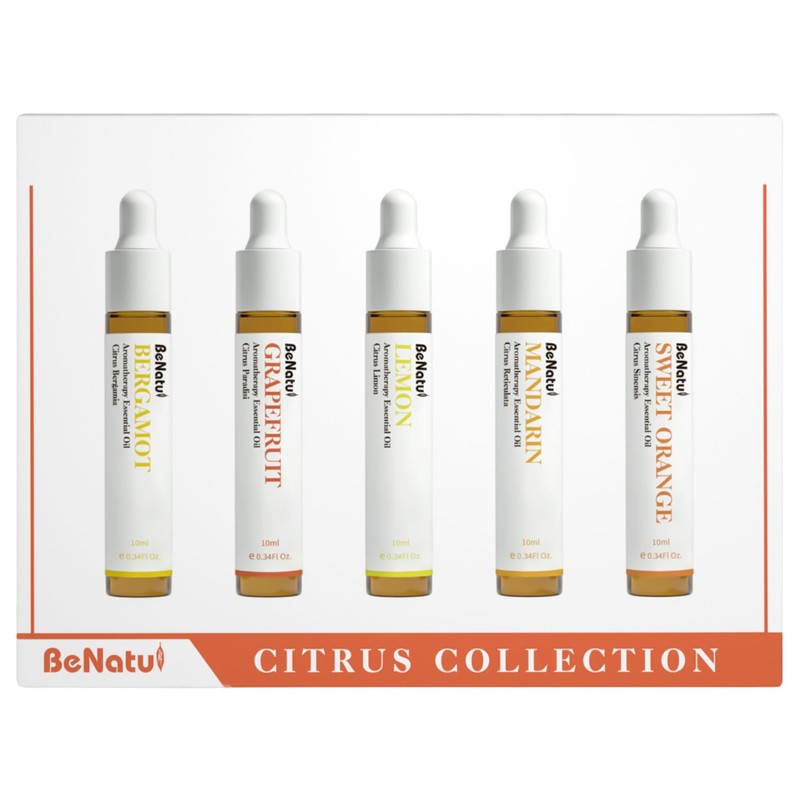 Citrus Essential Oil Set for Diffuser, Natural Fruity Fragrance Blends