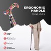 YOKABOZE Aluminum Adjustable Folding Cane with Floral Pattern – Twist-Lock