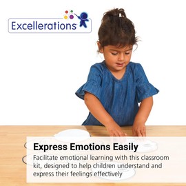 How I'm Feeling Today, 24-Piece Classroom Set, Excellerations Emotions with Transparent Face Templates & Mirrors, Kids Create Their Own Expressions