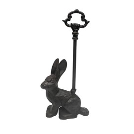 Treasure Gurus Heavy Cast Iron Rabbit Doorstop Carry Handle Door Stop Bunny Stopper Home Decor