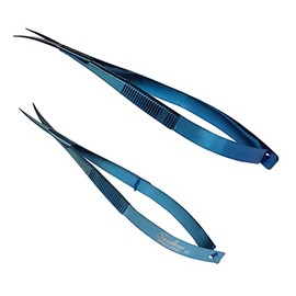 Spring Embroidery Scissors, Manicure and Cross Stitch Sewing Craft, Small Tool Scissor, Multipurpose use (Blue Curved)