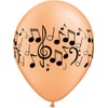 Qualatex Latex Balloons 011553 Neon Music Notes Wrap, 11", Multicolor
