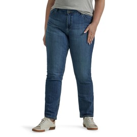 Lee Women's Plus Size Legendary Mid Rise Straight Leg Jean Seattle 20 Plus Medium