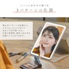 卓上ミラー LED ライト付き 女優ミラー スタンドミラー 鏡 メイク 置き鏡 化粧鏡 折りたたみ