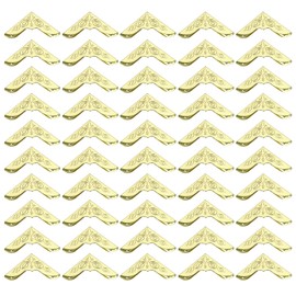 PATIKIL 30mm Esquinas de Libro de Metal, 50 Unidades Protectores de Esquinas de Fotos Retro Decorativas de Metal para Manualidades, Álbum de Recortes, Tono Dorado