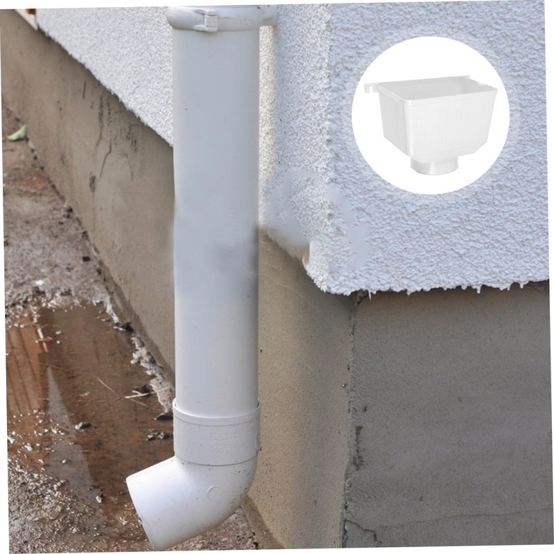 OSALADI Downspout Diverter for Rainwater Collection Easy Install PVC Gutter