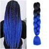 Braiding Hair Ombre Black to Royalblue Braid Hair Extensions Hot