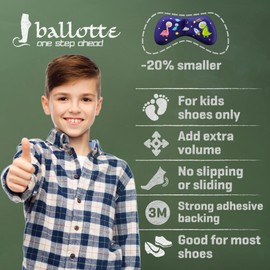 4 almohadillas de talón suaves para zapatos sueltos [inserciones de zapatos para niños mejoran el ajuste del zapato] Previenen frotar la piel y ampollas, cojín extra pegajoso de dinosaurio para niñas y niños zapatos escolares