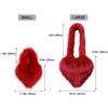Rejolly Heart Shaped Furry Purse for Women Soft Crossbody Bag