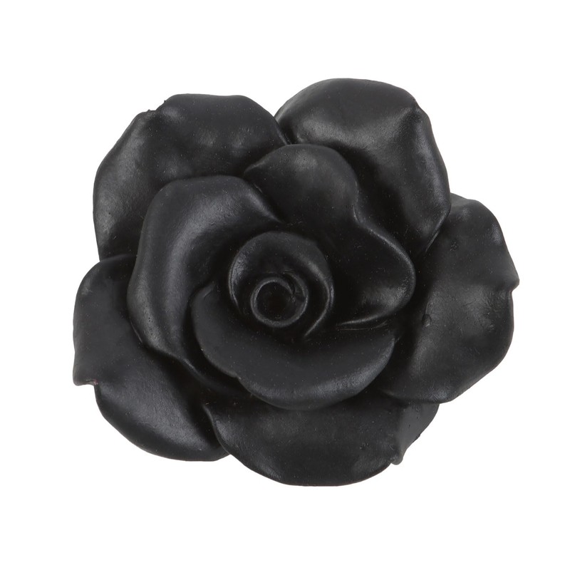 Black Rose Incense Holder - Gothic Stand for Ritual Space