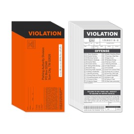 Larkmo Fake Parking Tickets Prank - Qty 25, Joke Violation Parking, Funny Gag Pretend Police Traffic and Safety Car Citations, Kid Friendly