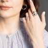 Silverly Sterling Silver Extra Chunky Teardrop Wrap ring - Puffed