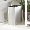 mDesign Stainless Steel Slim Rectangular Modern Metal 2.6 Gallon/10 Liter